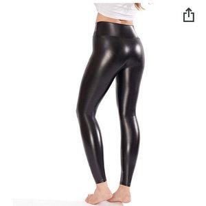 Black Leather Like Leggings